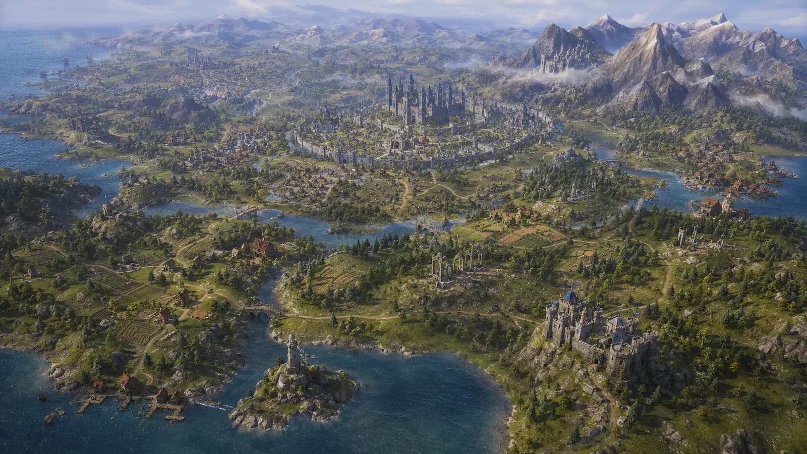 An illustrated view of the realm